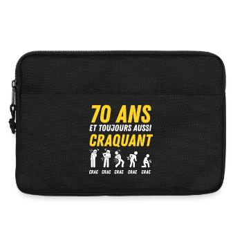 70 Jahre Jubiläums-Humor - Laptoptasche 13" - Schwarz - Vorne