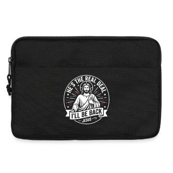 He Is The Real Deal Ill Be Back Jesus - Laptop bag 13" - black - Front
