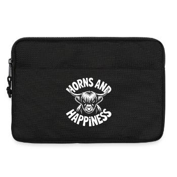 Highland Cow / Highland Rind – Ich liebe Highlands - Laptoptasche 13" - Schwarz - Vorne