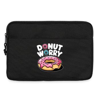 Donut Worry Donut Süß Witzig Lustig - Laptoptasche 13" - Schwarz - Vorne