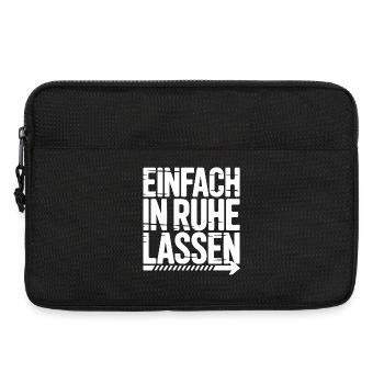 Einfach in Ruhe Lassen – Grobe Schrift - Laptoptasche 13" - Schwarz - Vorne