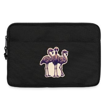 Flamingos with sunglasses - Laptop bag 13" - black - Front