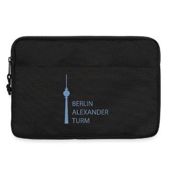 Lustiger Berlin Fernsehturm Parodie Minimal  - Laptoptasche 13" - Schwarz - Vorne