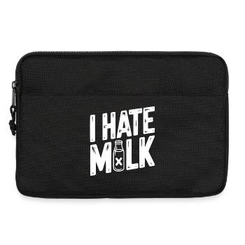 Je déteste le lait - Sacoche pour ordinateur portable 13 pouces - noir - Devant