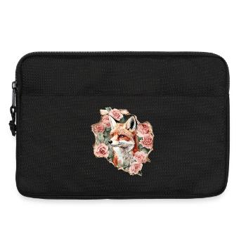 Fuchs mit Rosen - Laptoptasche 13" - Schwarz - Vorne