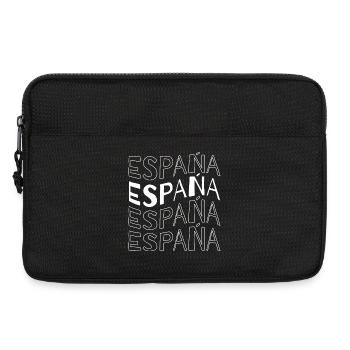 Espana Repetition Typography - Laptop bag 13" - black - Front