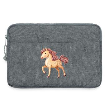 Cute Horse - Laptop bag 13" - heather grey - Front