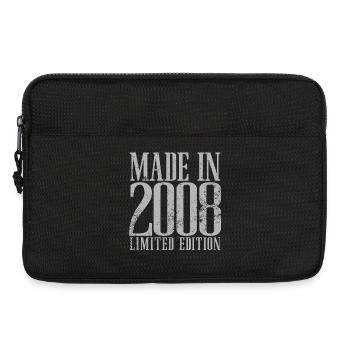 2008 Jahrgang geboren Vintage Geburtstag Geschenk - Laptoptasche 13" - Schwarz - Vorne