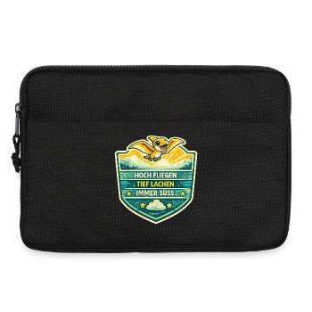 Hoch Fliegen Schild: Tief Lachen Immer Süß - Laptoptasche 13" - Schwarz - Vorne