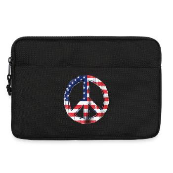 Peace USA Flagge - Laptoptasche 13" - Schwarz - Vorne