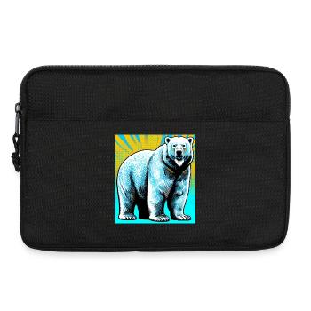 polar bear - Laptop bag 13" - black - Front