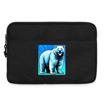 polar bear - Laptop bag 13" - black - Front