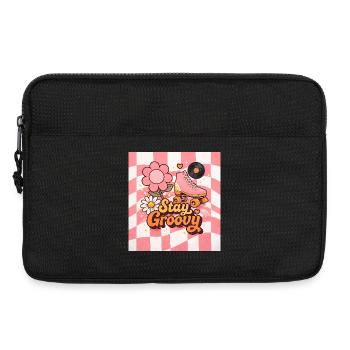 Rosa Retro-Rollschuhe - Laptoptasche 13" - Schwarz - Vorne