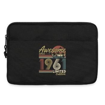 Cadeau rétro vintage d’anniversaire de 1961 - Sacoche pour ordinateur portable 13 pouces - noir - Devant