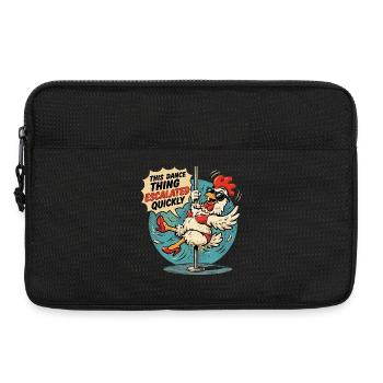 Poulet Danse à la Barre Humour Décalé - Laptoptasche 13" - Schwarz - Vorne
