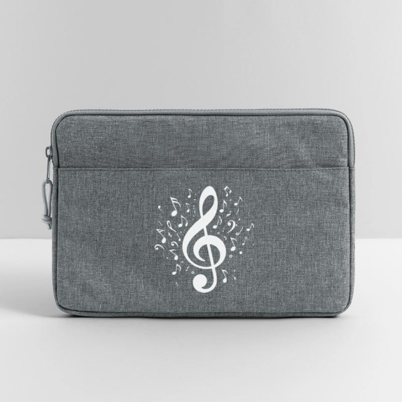 Exploding clef with notes Laptop bag 13"