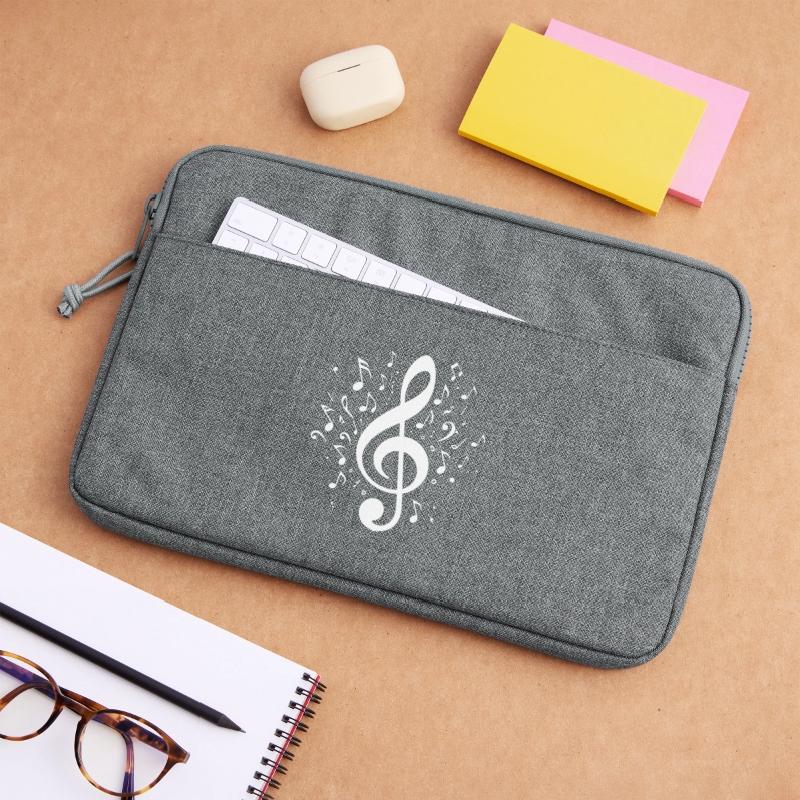 Exploding clef with notes Laptop bag 13"