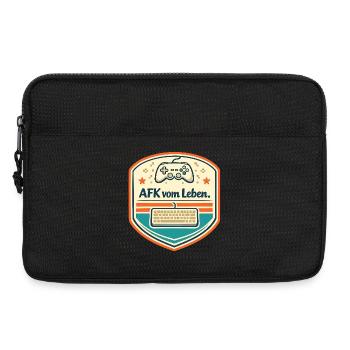 AFK vom Leben Retro Badge - Laptoptasche 13" - Schwarz - Vorne
