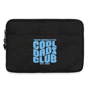 Club des papas cool - Cadeau de la fête des pères 2026 - Sacoche pour ordinateur portable 13 pouces - noir - Devant