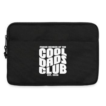 Club des papas cool - Cadeau de la fête des pères 2026 - Sacoche pour ordinateur portable 13 pouces - noir - Devant
