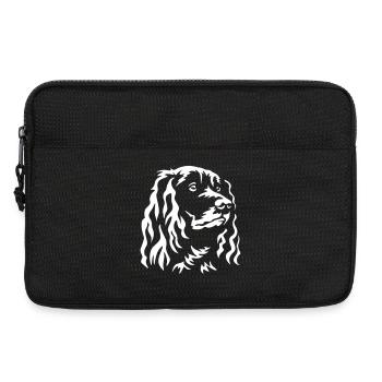 German Quail Dog Head, « Édition Noire » - Sacoche pour ordinateur portable 13 pouces - noir - Devant