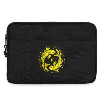 Fische Symbol – Sanft & Modern - Laptoptasche 13" - Schwarz - Vorne