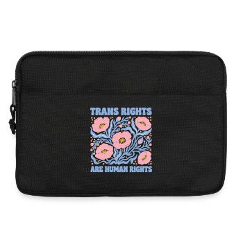 Pride Month LGBT -  Trans Rights Are Human Rights - Laptop bag 13" - black - Front