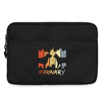 Veterinär Vintage Look - Laptoptasche 13" - Schwarz - Vorne