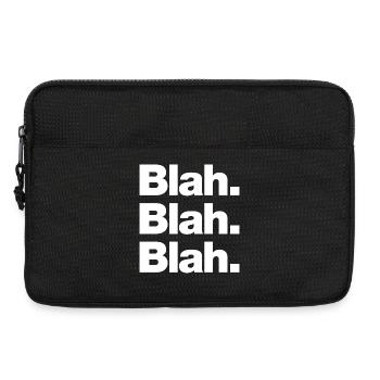 Blah. Blah. Blah - Laptop bag 13" - black - Front