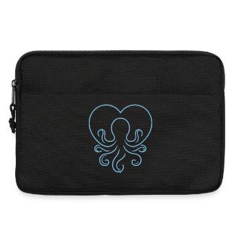 Heart Octopus Line Art - Laptop bag 13" - black - Front