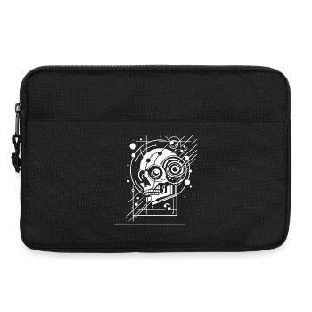 Cybernetic Skull Geometry - Laptop bag 13" - black - Front