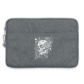 Cybernetic Skull Geometry - Laptop bag 13" - heather grey - Front