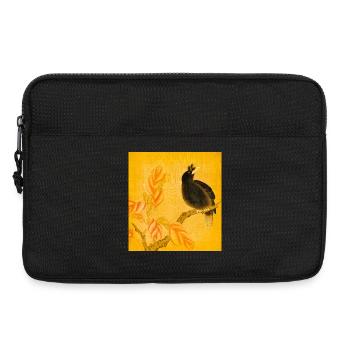 Black Songbird on Yellow Blossoms - Laptop bag 13" - black - Front