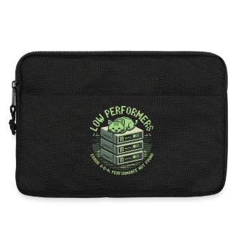 Low Performers Cat Server Pixel Art - Laptop bag 13" - black - Front