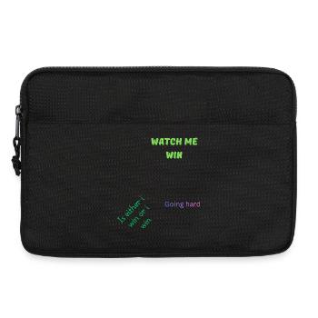 Sieh zu, wie ich gewinne – motivierendes Zitat - Laptoptasche 13" - Schwarz - Vorne