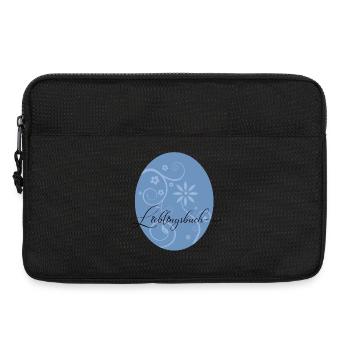 Favorite Book Flower Ornament Blue - Laptop bag 13" - black - Front