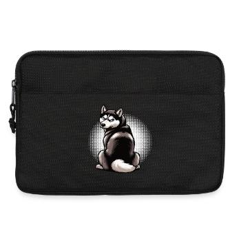 Husky Huskys Huskybesitzer Huskyhalter Huskyfan  - Laptoptasche 13" - Schwarz - Vorne