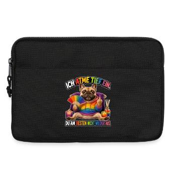 Ich atme tief ein... - Laptoptasche 13" - Schwarz - Vorne