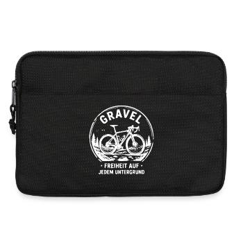 Gravel Fahrrad Freiheit Untergrund - Laptoptasche 13" - Schwarz - Vorne