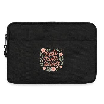 Beste Tante der Welt - Blütenrahmen - Laptoptasche 13" - Schwarz - Vorne