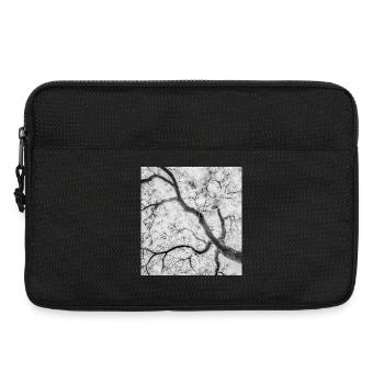 Monochrome Tree Branches Graphic - Laptop bag 13" - black - Front