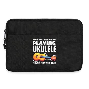 Funny Ukulele Designs and Sayings - Laptop bag 13" - black - Front