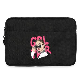 Pop Graffiti Glam : Portrait de fille audacieuse - Sacoche pour ordinateur portable 13 pouces - noir - Devant