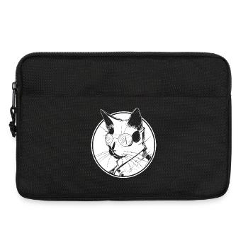 Steampunk chat - Sacoche pour ordinateur portable 13 pouces - noir - Devant
