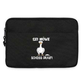 Sei Möwe, scheiß drauf – Lustiges Shirt - Laptoptasche 13" - Schwarz - Vorne