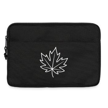 Maple Leaf Linien-Outline - Laptoptasche 13" - Schwarz - Vorne