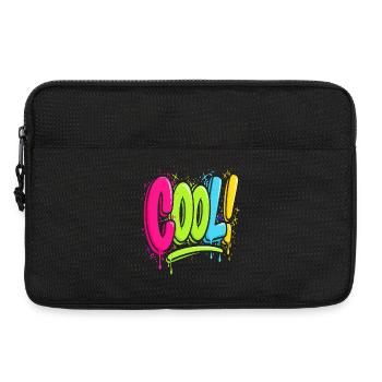 Cool Graffiti Streetart Neon Spray Design Shirt - Laptoptasche 13" - Schwarz - Vorne