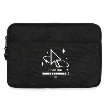 Y2K Cursor & Loading Bar – Retro 2000s Tech Look - Laptop bag 13" - black - Front