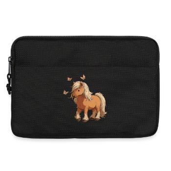 Cheval aux papillons - Sacoche pour ordinateur portable 13 pouces - noir - Devant