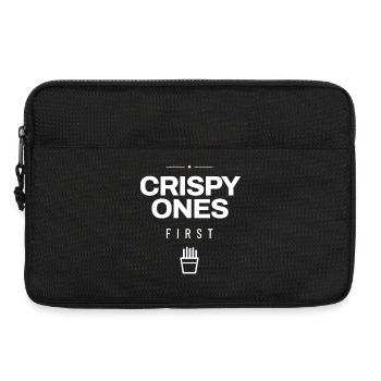 Pommes Pommes Frites Kartoffel Lustig Imbiss Snack - Laptoptasche 13" - Schwarz - Vorne